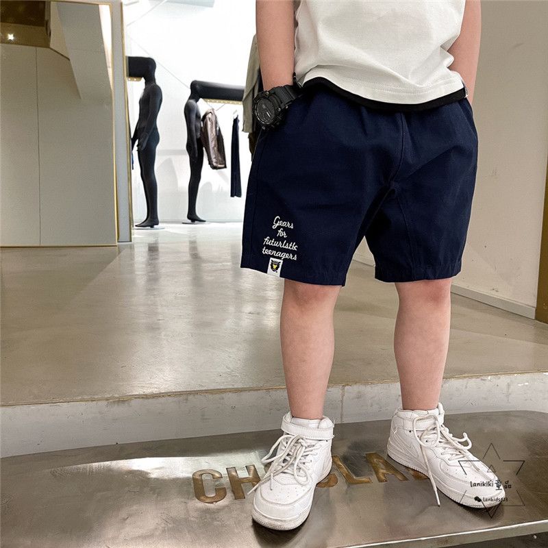 [Hàng Có Sẵn] Quần Short Thể Thao Cotton Linen Mỏng Màu Trơn Dễ Phối Đồ Phong Cách Hàn Quốc Cho Bé Trai