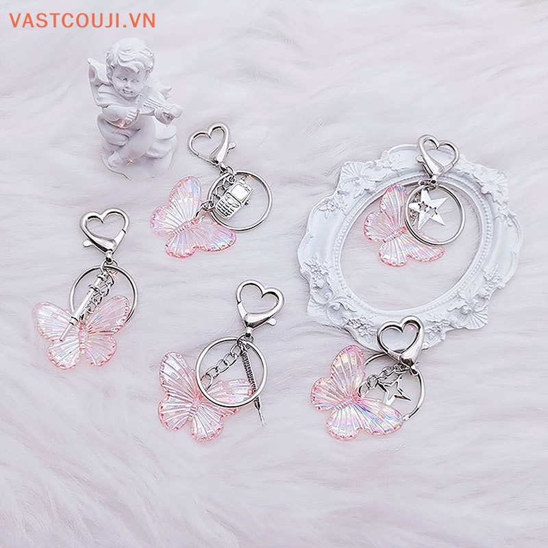 Móc Khóa Hợp Kim Y2K Mặt Hình Bướm VASTJI Vintage
