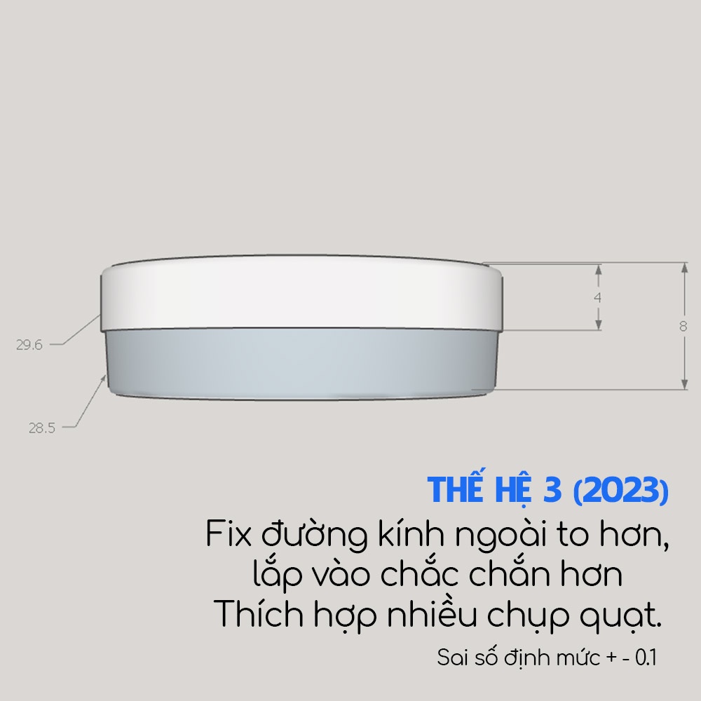 [Ảnh thật] 2 chiếc sơ mi nhựa PTFE teflon vòng đệm phụ kiện chuyển quạt chạy bạc sang dùng bi 608 loại chuẩn siêu êm