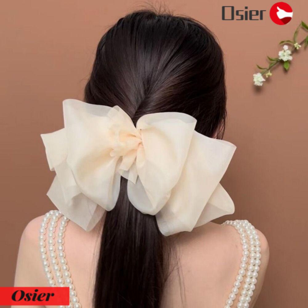 OSIER1 Kẹp Tóc Hình Nơ Nhiều Lớp Cỡ Lớn Thời Trang Cho Nữ