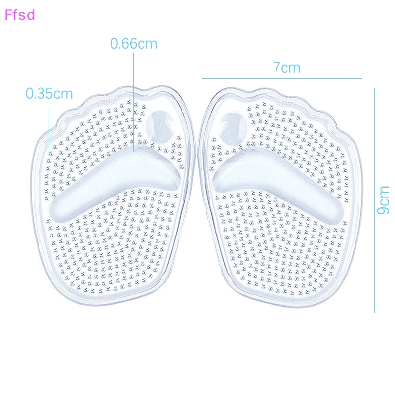 1 Cặp Đệm Silicone Lót Giày Mát Xa Chân Chống Trượt Giảm Đau