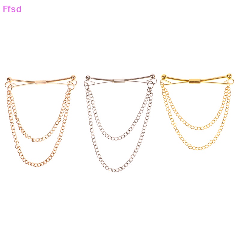 {Ffsd} Ghim Cài Áo Sơ Mi Dạng Chuỗi Xích Tua Rua Cá Tính Cao Cấp Thời Trang Cho Nam * Bán Chạy