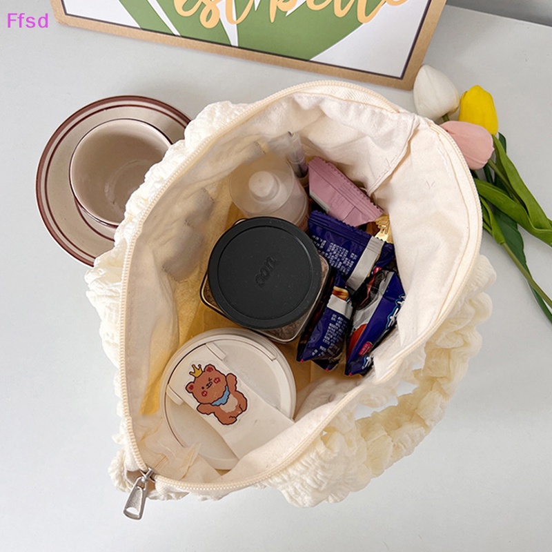 {Ffsd} Túi Xách Đeo Vai Chiffon Cỡ Lớn Kẻ Sọc Caro Trái Tim Phong Cách Hàn Quốc Ngọt Ngào Thời Trang Ngọt Ngào Cho Nữ Hàng Ngày * Bán Chạy