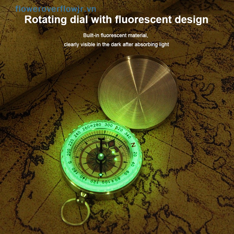 La Bàn Bỏ Túi Bằng Đồng Thau Màu Vàng Chất Lượng Cao Tiện Dụng Mang Theo Du Lịch Cắm