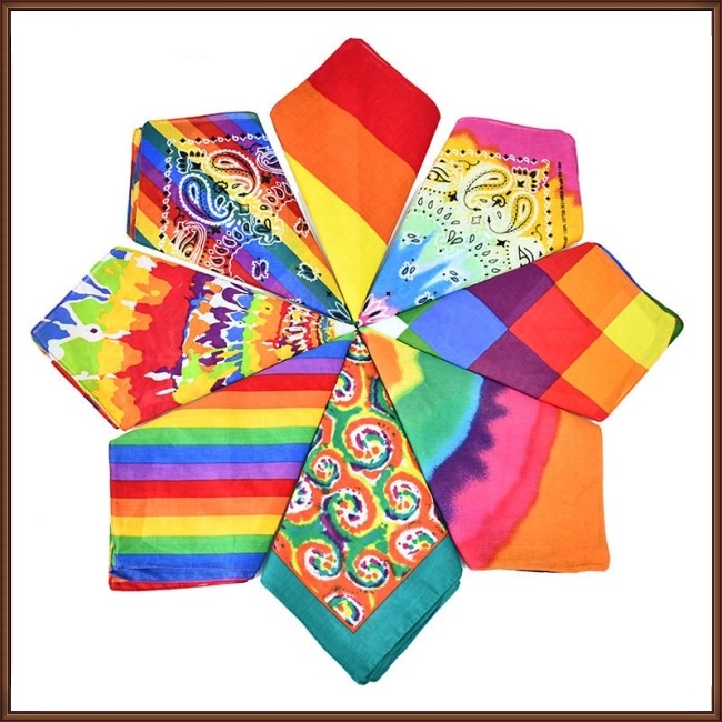 Set 150 Khăn Vuông Bandana Gay Pride / Cầu Vồng Cộng Đồng LGBTQ
