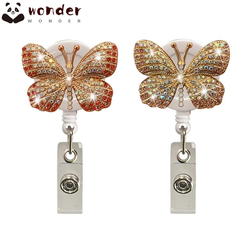WONDER Set 2 Móc Khóa Hình Bướm Bằng Hợp Kim Có Thể Thu Gọn Dùng Làm Quà Tặng / Y Tá