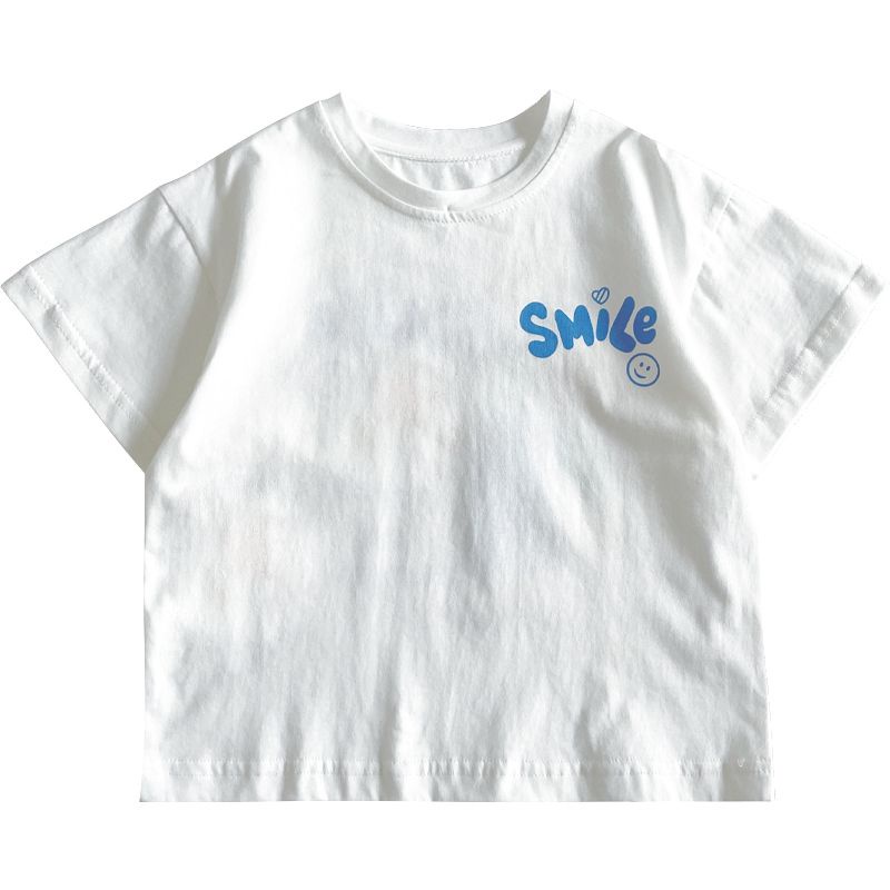 Áo phông cho bé trai  100% cotton tay ngắn áo phông rời phong cách hàn quốc in thời trang hàng đầu bé trai bé trai mặc quần áo baju