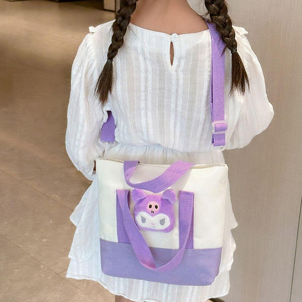 LOMBARD Túi Đeo Vai / Đeo Chéo Cỡ Lớn In Họa Tiết Hoạt Hình Cinnamoroll Melody Dễ Thương Cho Nữ