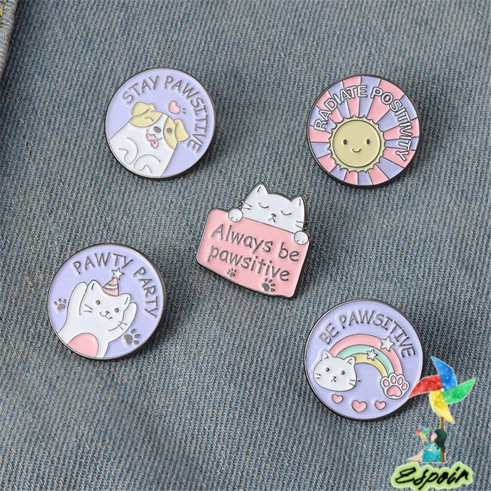 ESPO Trâm Cài Áo Hình Dấu Chân Chó Mèo Hoạt Hình Dễ Thương