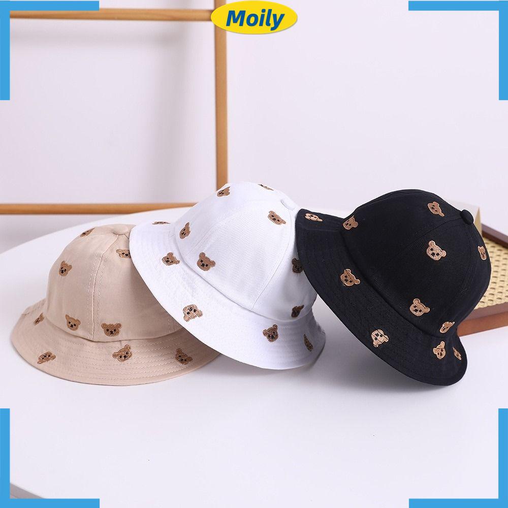 MOILYVN Mũ Bucket Hình Gấu Dễ Thương Thời Trang Mùa Hè Cho Bé
