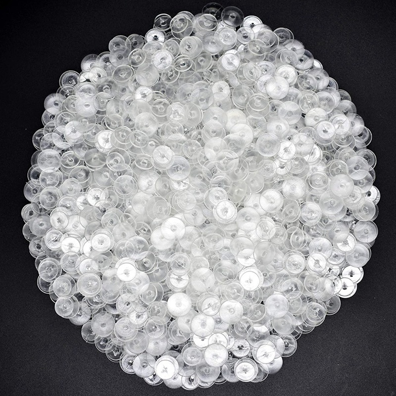 Set 500 Nút Trong Suốt 0.47 Inches (12Mm) Trang Trí Giày Trẻ Em