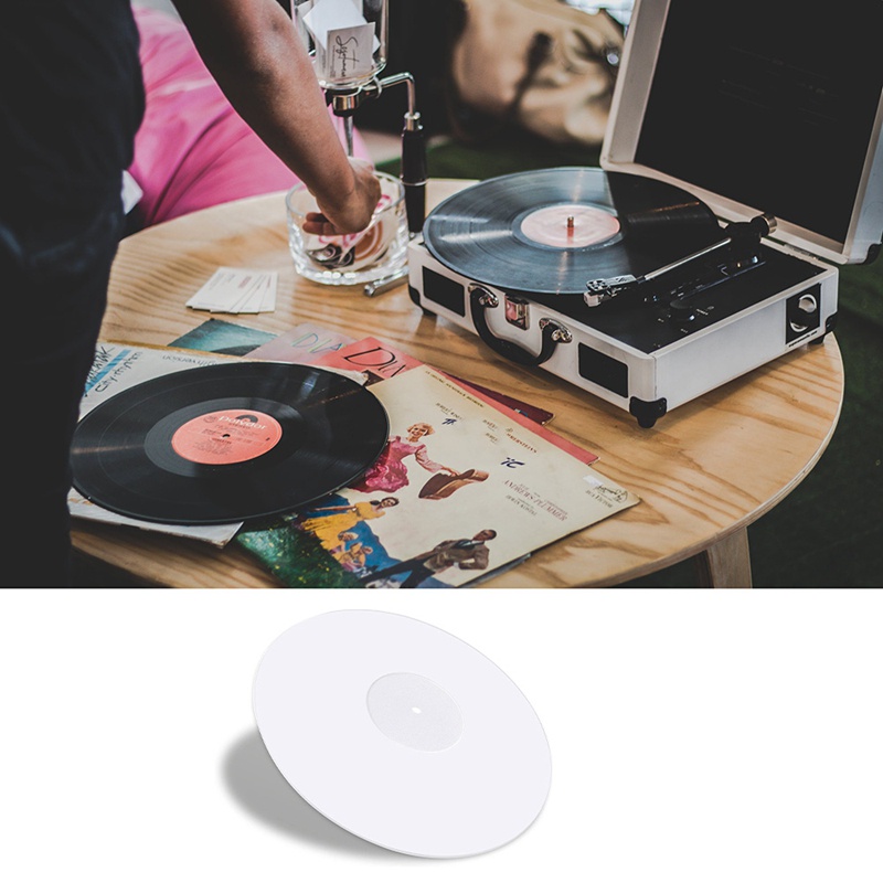 Thảm Trượt Bằng Acrylic Dày 2.5mm Màu Trắng Chuyên Dụng Cho Máy Ghi Âm Vinyl LP