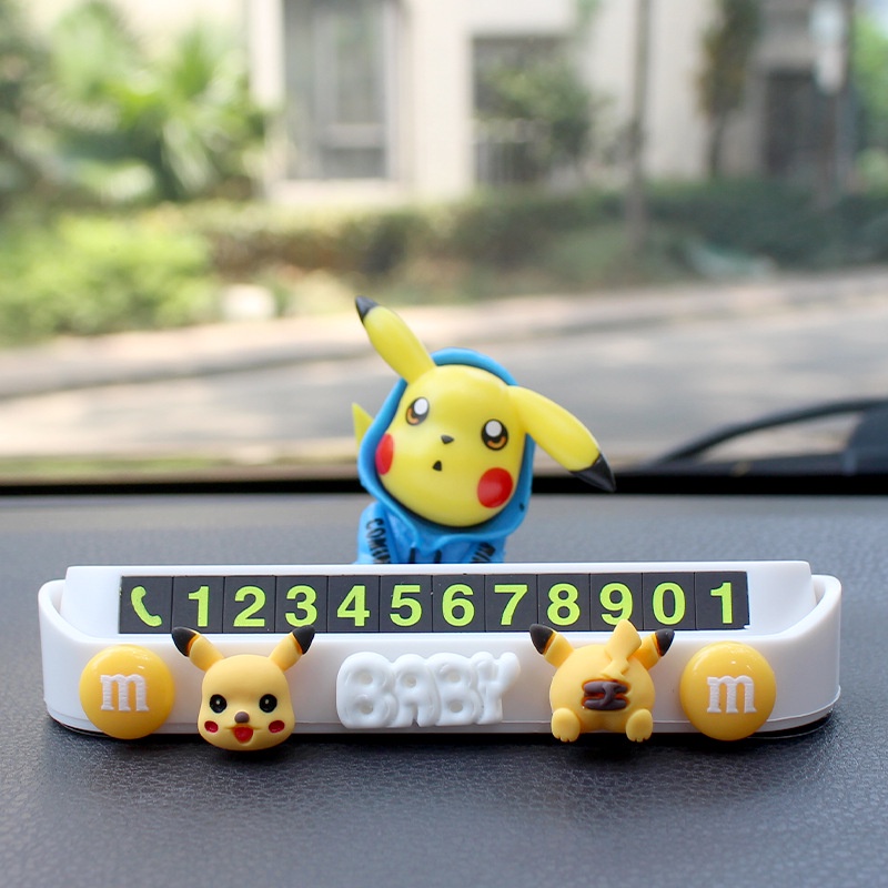Hl Bảng Ghi Số Điện Thoại Đỗ Xe Tạm Thời Hình Pikachu Đáng Yêu