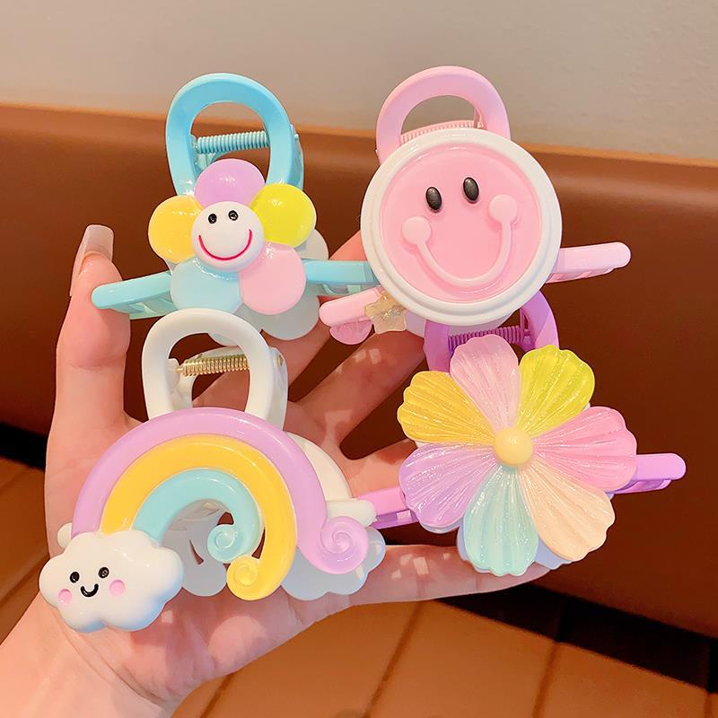 Kẹp Tóc Hình Cá Mập Đính Hoa Nhiều Màu Sắc Dễ Thương Cho Bé Gái