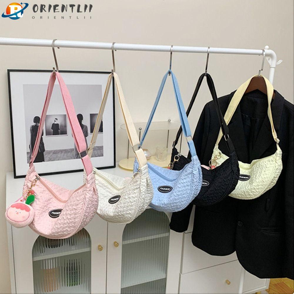 ORIENTLII Túi Đeo Chéo Ngực Cỡ Lớn Màu Trơn Mềm Mại Thời Trang Cho Nữ