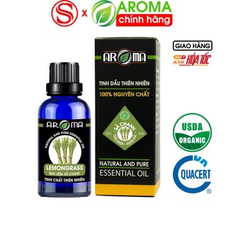 Tinh dầu Sả chanh Pháp Lemongrass AROMA, tinh dầu thơm phòng, thư giãn, đuổi muỗi 100ml