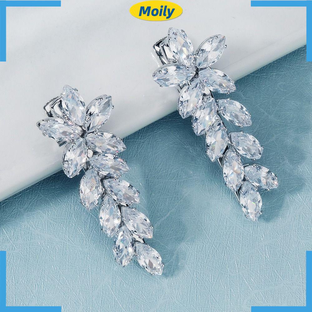 MOILYVN Set 2 Kẹp Tóc Đính Đá Phong Cách Hàn Quốc