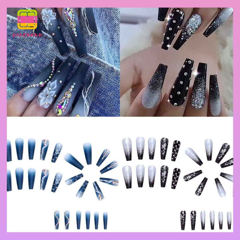 DIACHAVN Bộ Móng Tay Giả Che Phủ Toàn Diện DIY