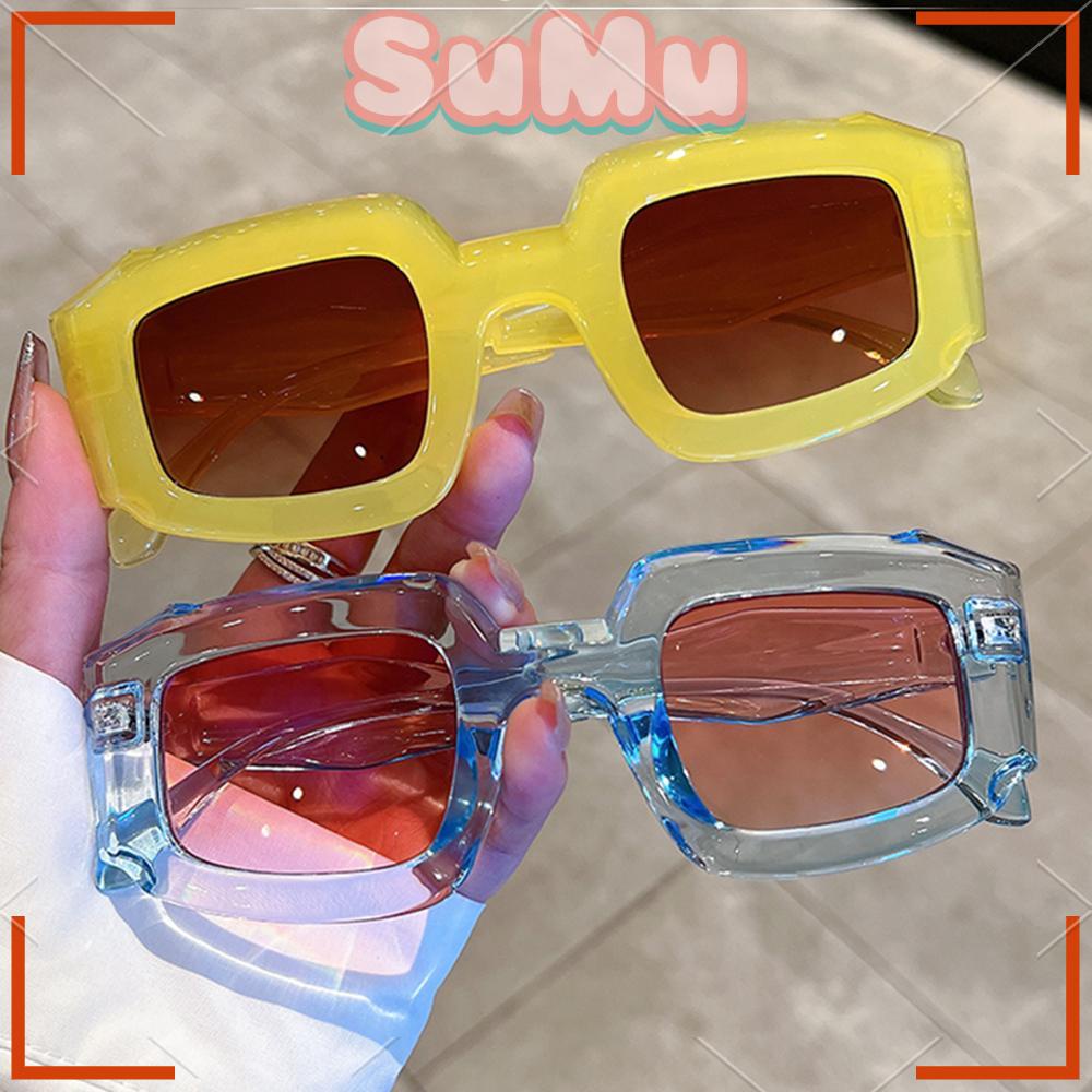 SUMU Kính Mát Tròng Lục Giác Y2K