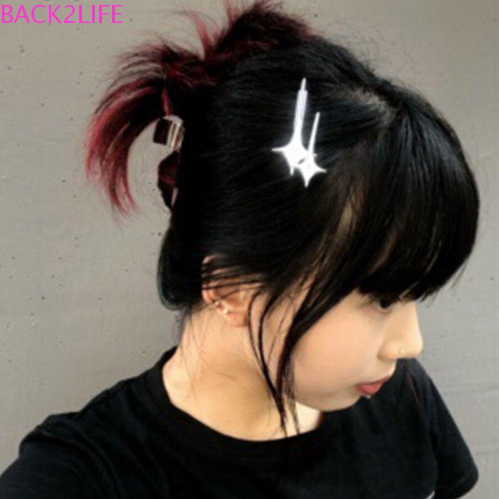 BACK2LIFE Kẹp Tóc Kim Loại Màu Bạc Dễ Thương Cho Nữ