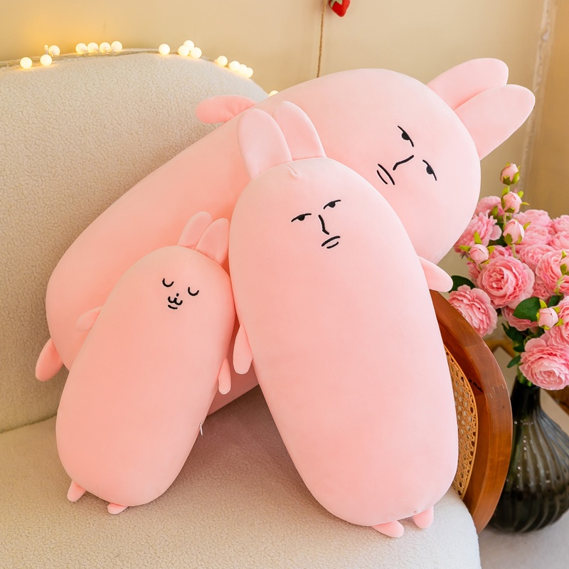 Gối Tựa Lưng Siêu Mềm Họa Tiết Thỏ Hoạt Hình Dễ Thương