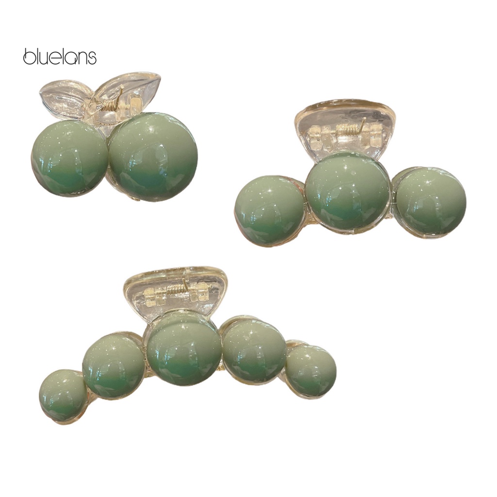 Bộ 3 Kẹp Tóc Trong Suốt Đính Ngọc Trai Giả Chống Trượt Chống Gãy Trang Trí Tóc