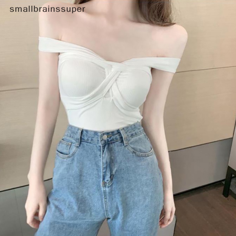 Áo Hai Dây Dệt Kim Màu Trơn Thời Trang Mùa Hè Quyến Rũ Cho Nữ