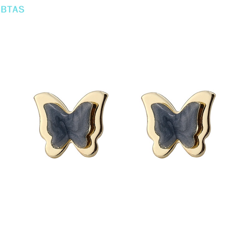 Bông Tai Hai Lớp Hình Bướm Đơn Giản Thời Trang