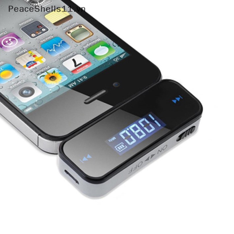 Bộ Truyền Tín Hiệu Âm Thanh FM Không Dây Mini Màn Hình LCD 3.5mm mp3 Cho iPhone Samsung iPad