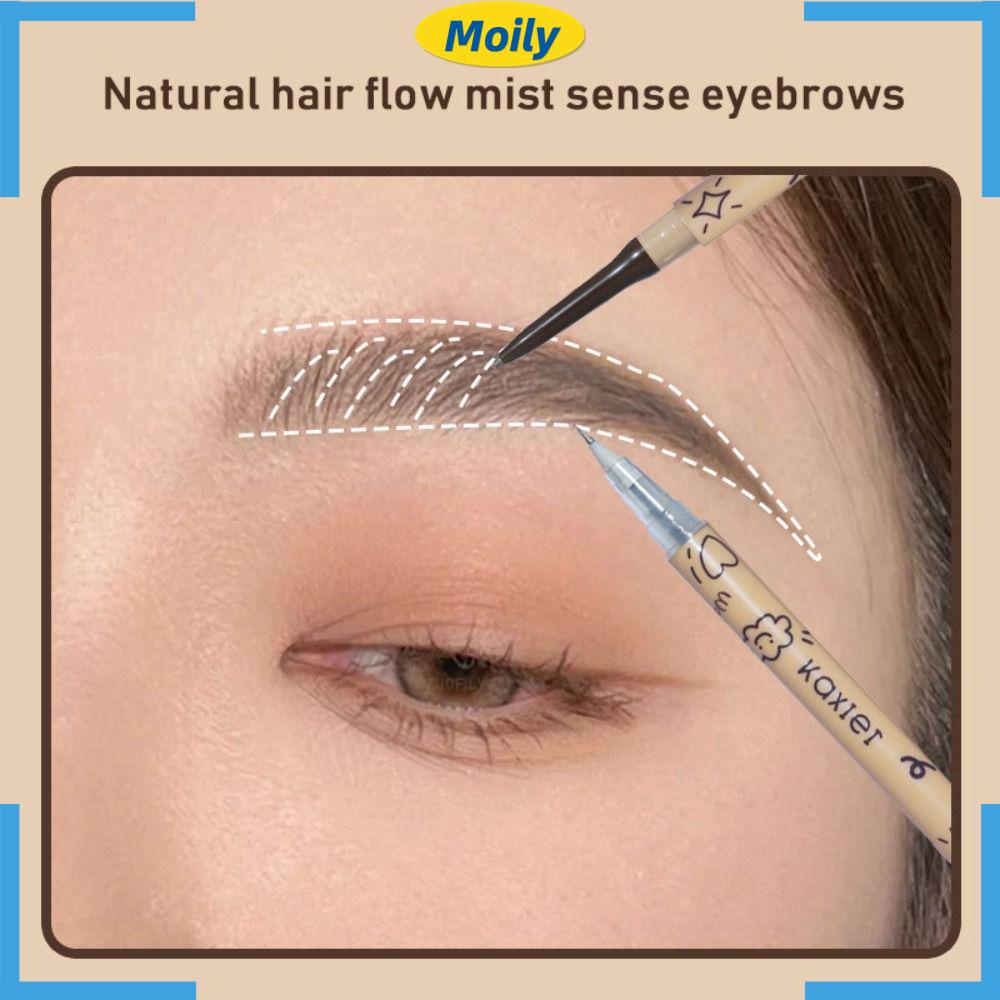 MOILYVN Bút Kẻ Lông Mày Dạng Lỏng Tự Nhiên Dễ Lên Màu 2 Trong 1 Siêu Mỏng