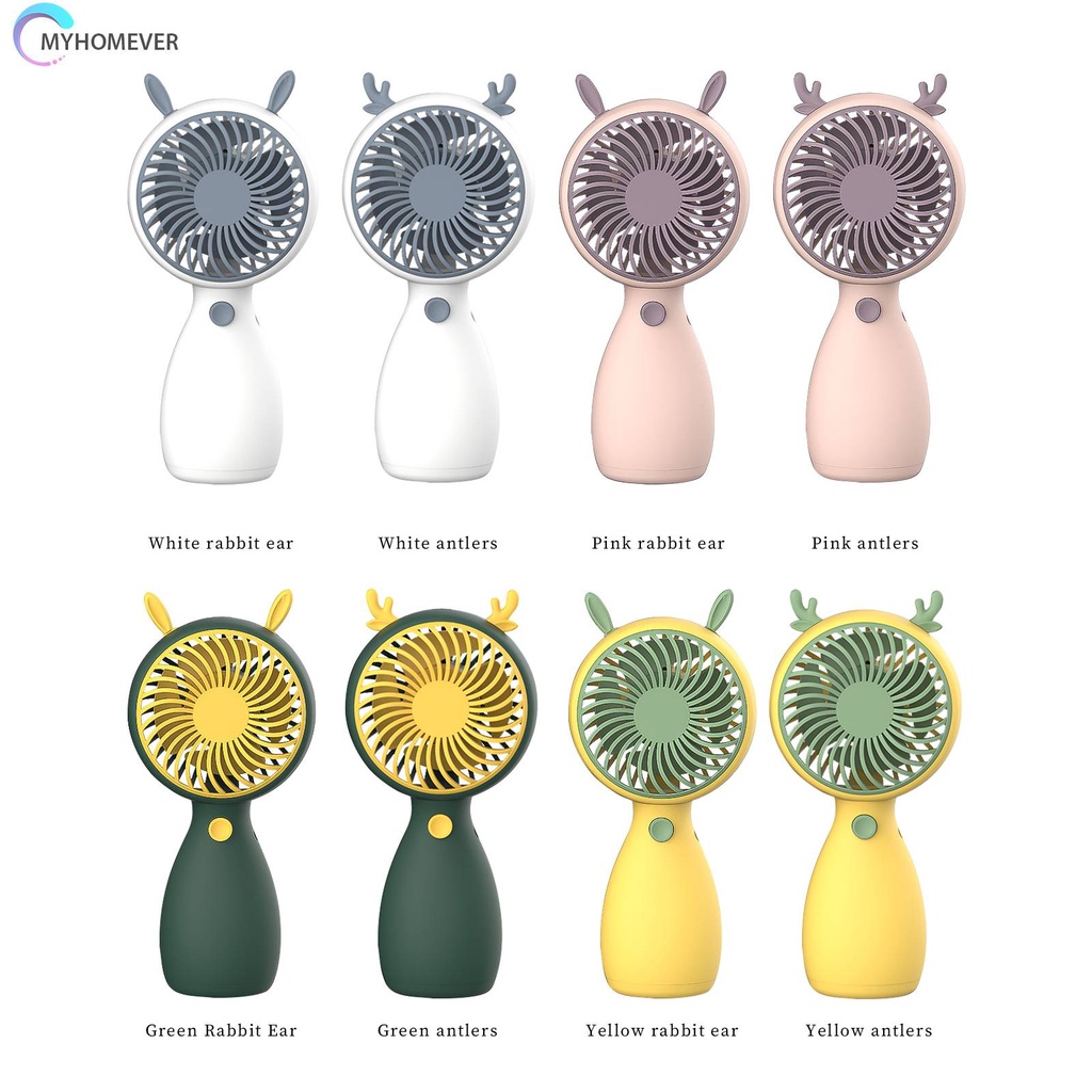Quạt Làm Mát Mini Cầm Tay Họa Tiết Hoạt Hình Có Cổng Sạc USB Cho Văn Phòng /