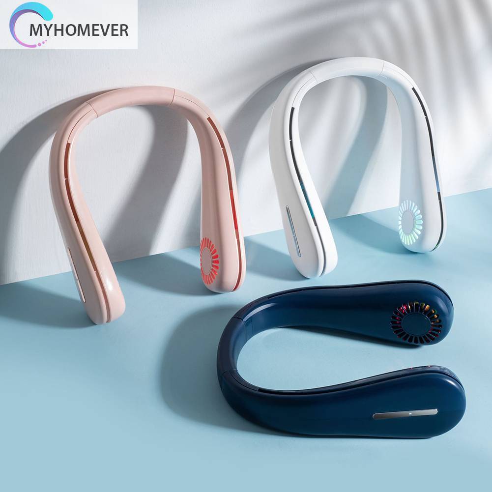 Quạt Làm Mát Đeo Cổ 3 Tốc Độ 2400Mah Tiện Dụng Mang Theo Du Lịch / Chơi Thể Thao