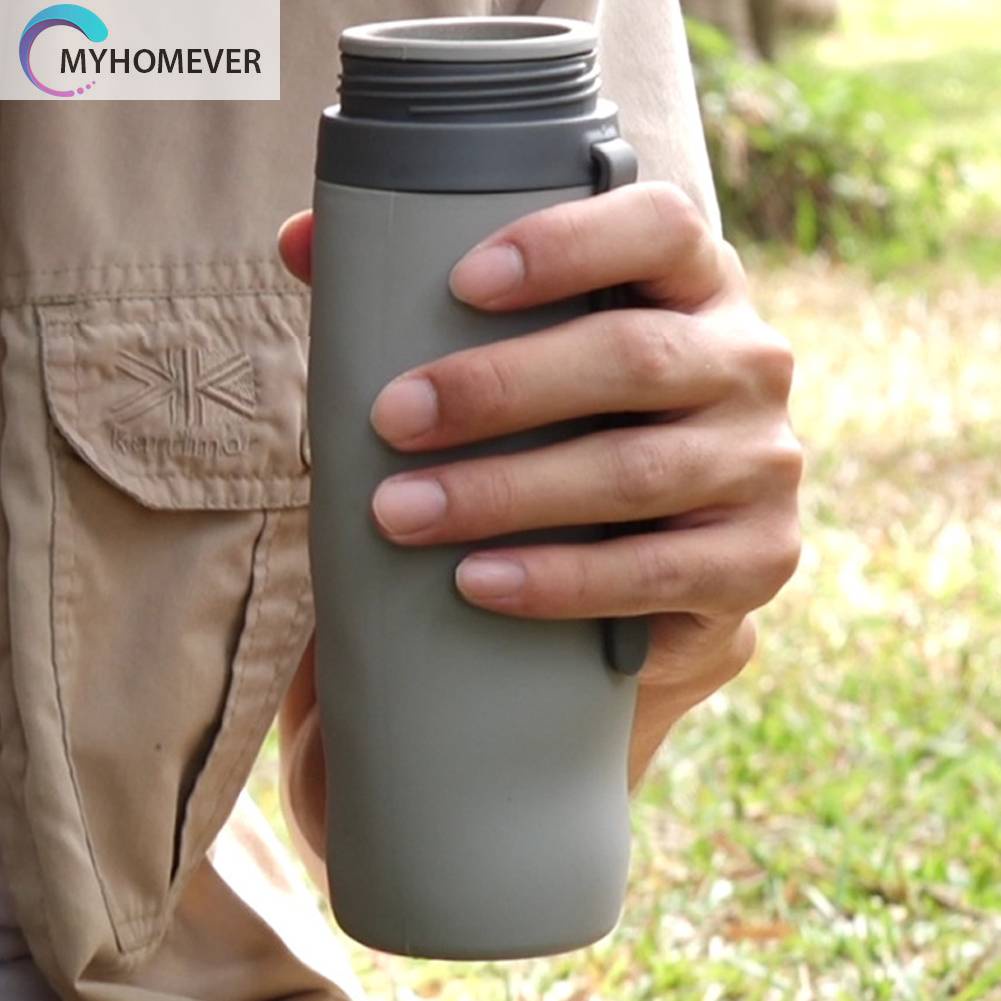 Bình Nước Silicone 580ML Có Thể Gấp Gọn Tiện Lợi Khi Đi Du Lịch