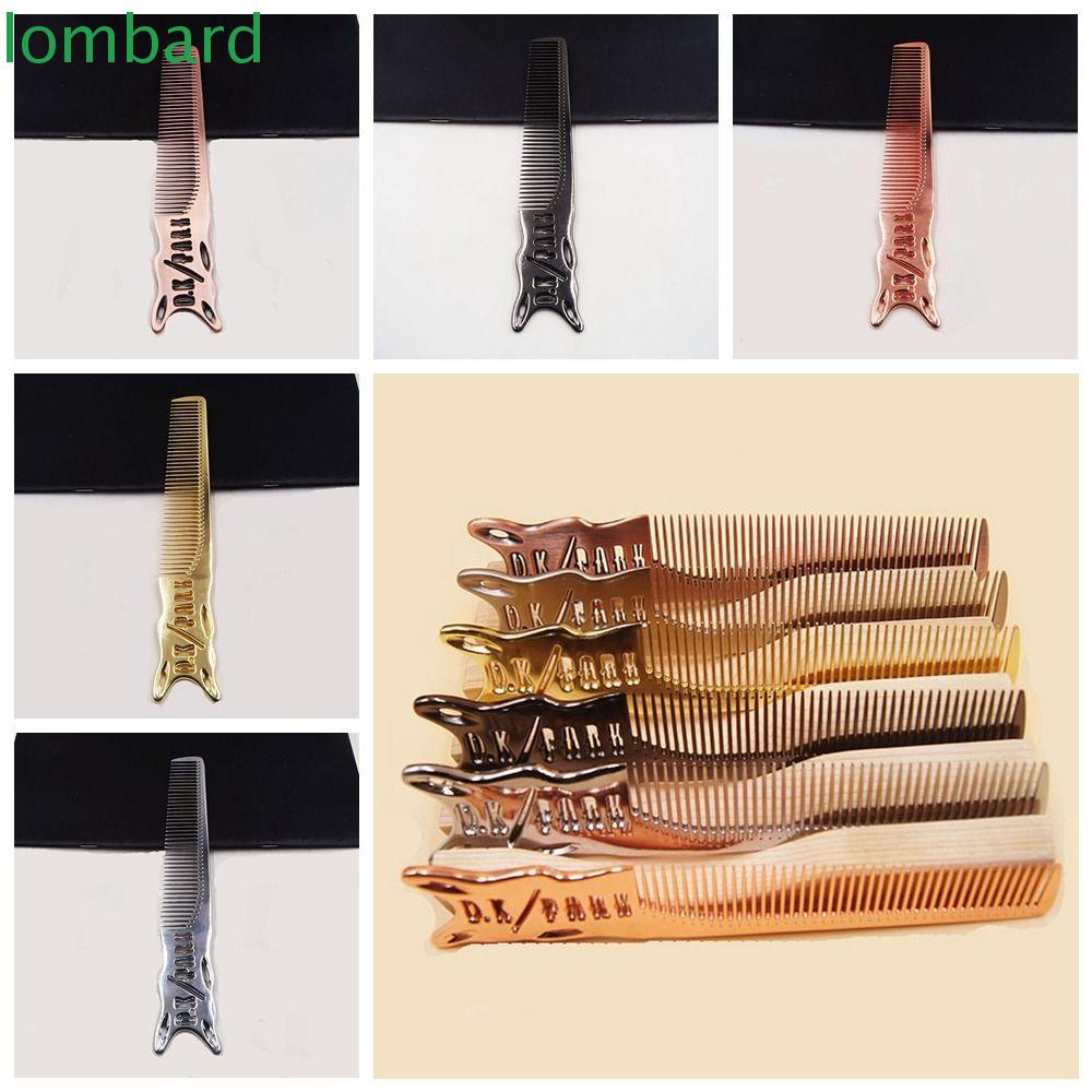 LOMBARD Lược Chải Tóc Tạo Kiểu Chuyên Nghiệp Màu Vàng Bằng Nhôm Chống Tĩnh Điện Cho Nam Và Nữ