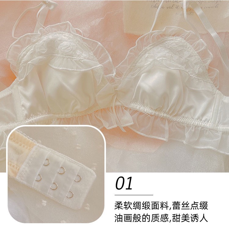 Áo Ngực Không Gọng Phối Ren Phong Cách Lolita Dễ Thương Cho Nữ