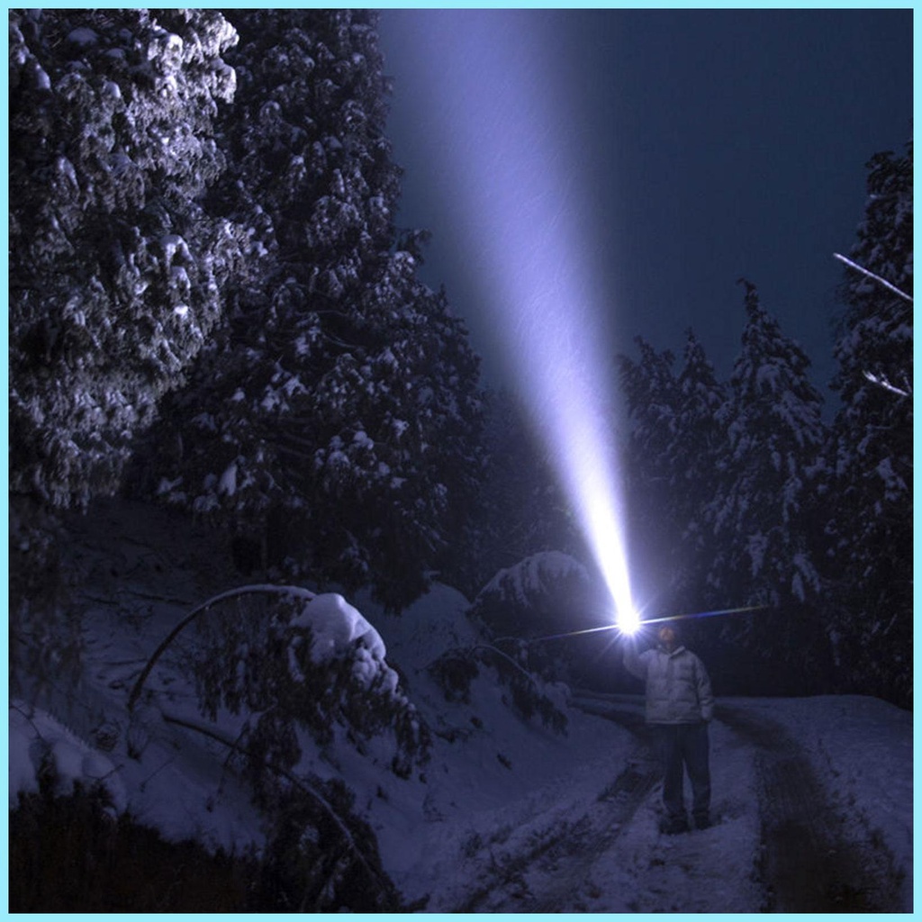 Đèn Pin LED Công Suất Cao Sạc Cổng USB Mang Đi Cắm Trại Tiện Dụng