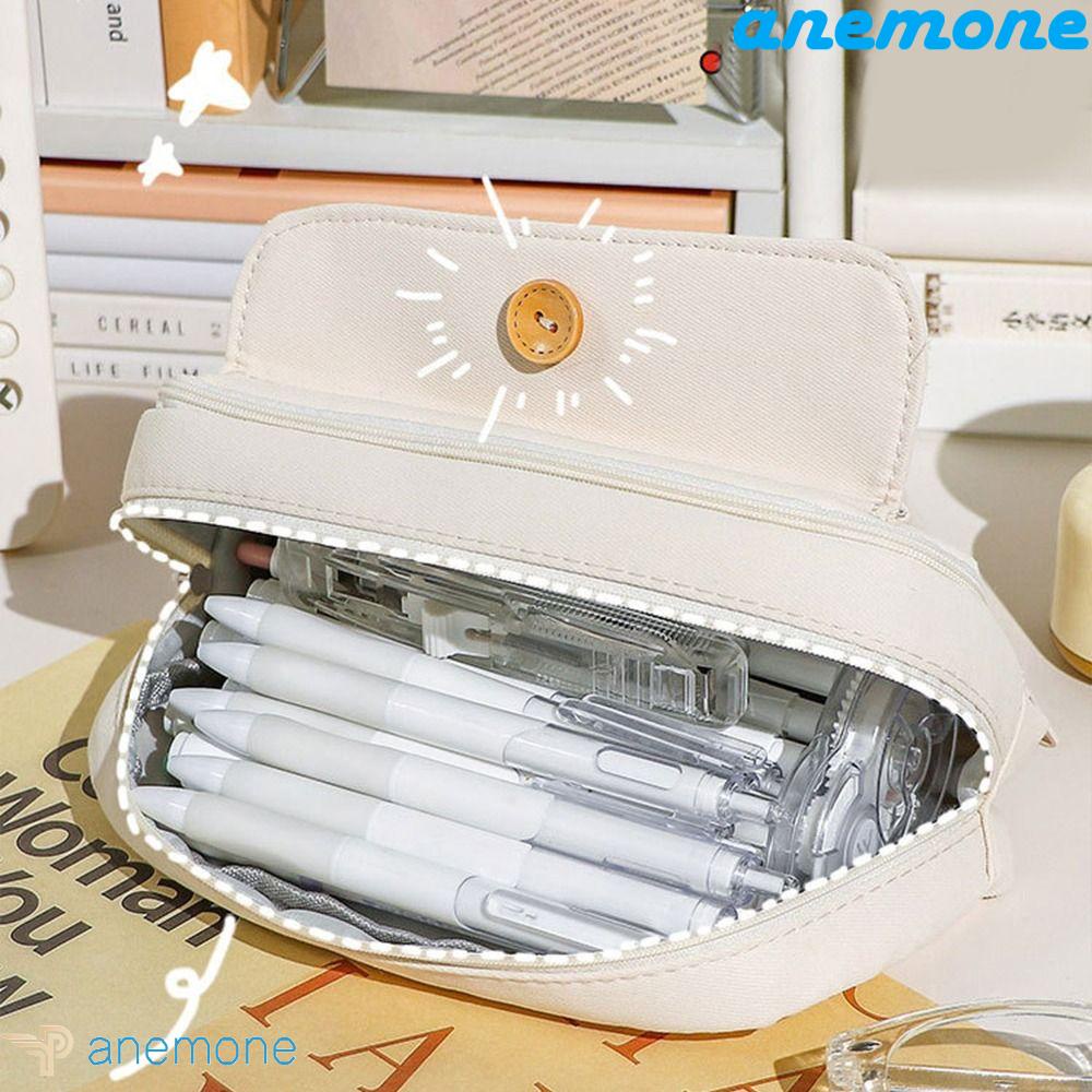 ANEMONE Túi Đựng Đồ Trang Điểm Nhiều Ngăn Sức Chứa Lớn Phong Cách Hàn Quốc