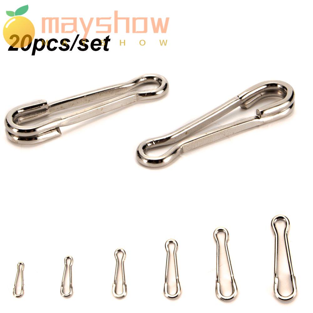 MAYSHOW Set 20 Phụ Kiện Nối Dây Câu Cá Bằng Thép Không Gỉ