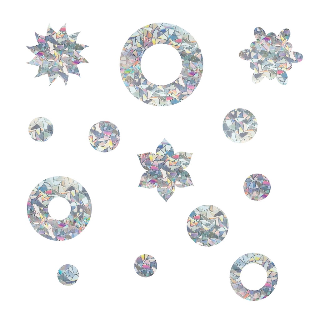 Bộ 2 Tấm Đề Can Dán Cửa Kính Hình Lông Vũ / Chim Ruồi / Lá / Lông Vũ Độc Đáo Trang Trí Phòng Khách