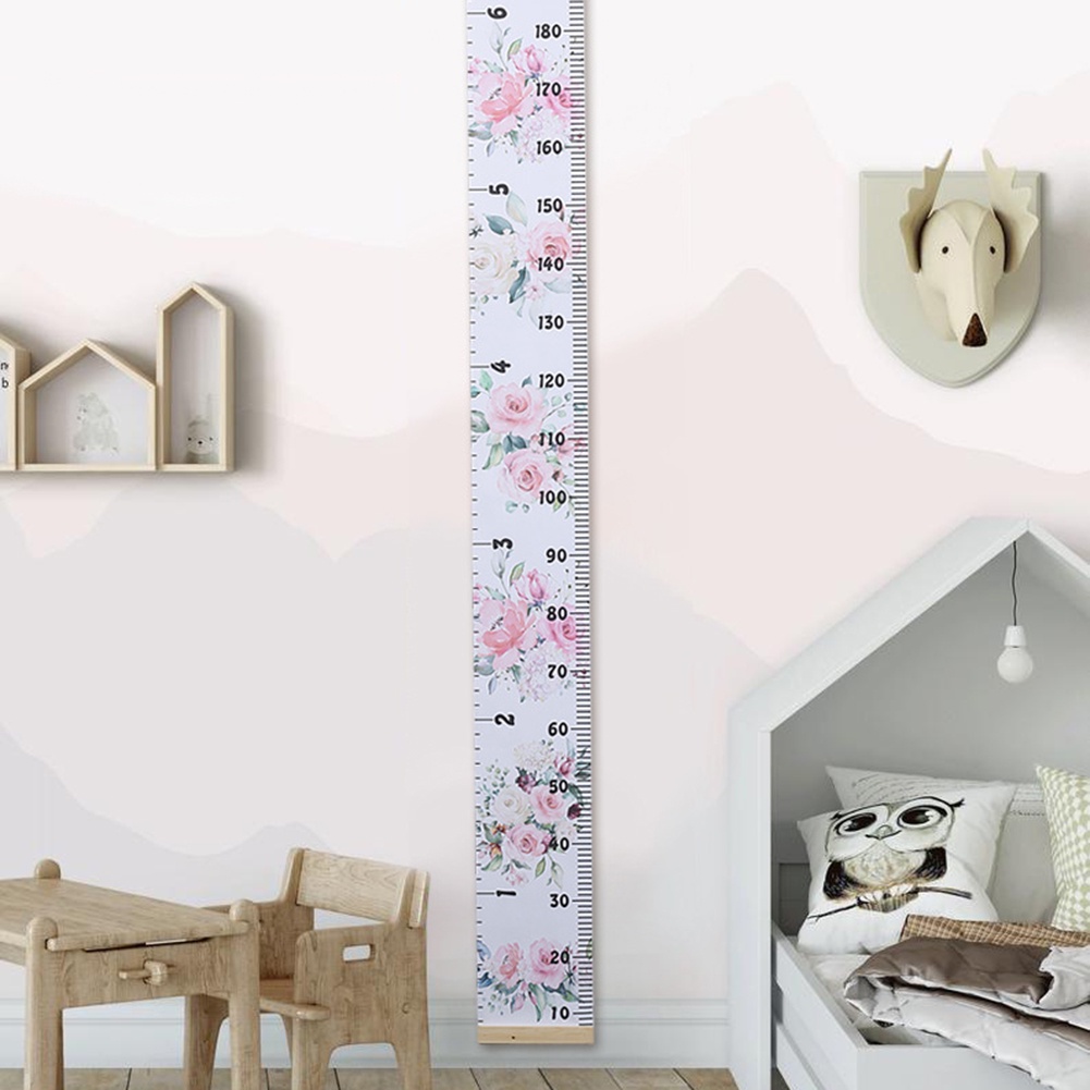 Thước Đo Chiều Cao Treo Tường Trang Trí Hình Cú / Voi / Sóc Hoạt Hình Đáng Yêu Dành Cho Trẻ