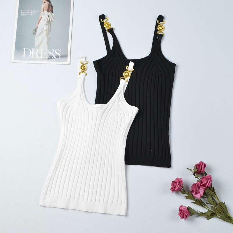 Áo Hai Dây Cổ Chữ V Dáng Ôm Thời Trang Mùa Hè Quyến Rũ Cho Nữ