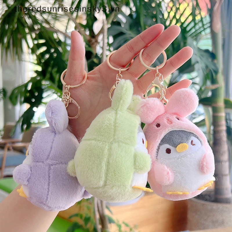 Móc Khóa Hình Chim Cánh Cụt Nhồi Bông Mềm Mại Dễ Thương