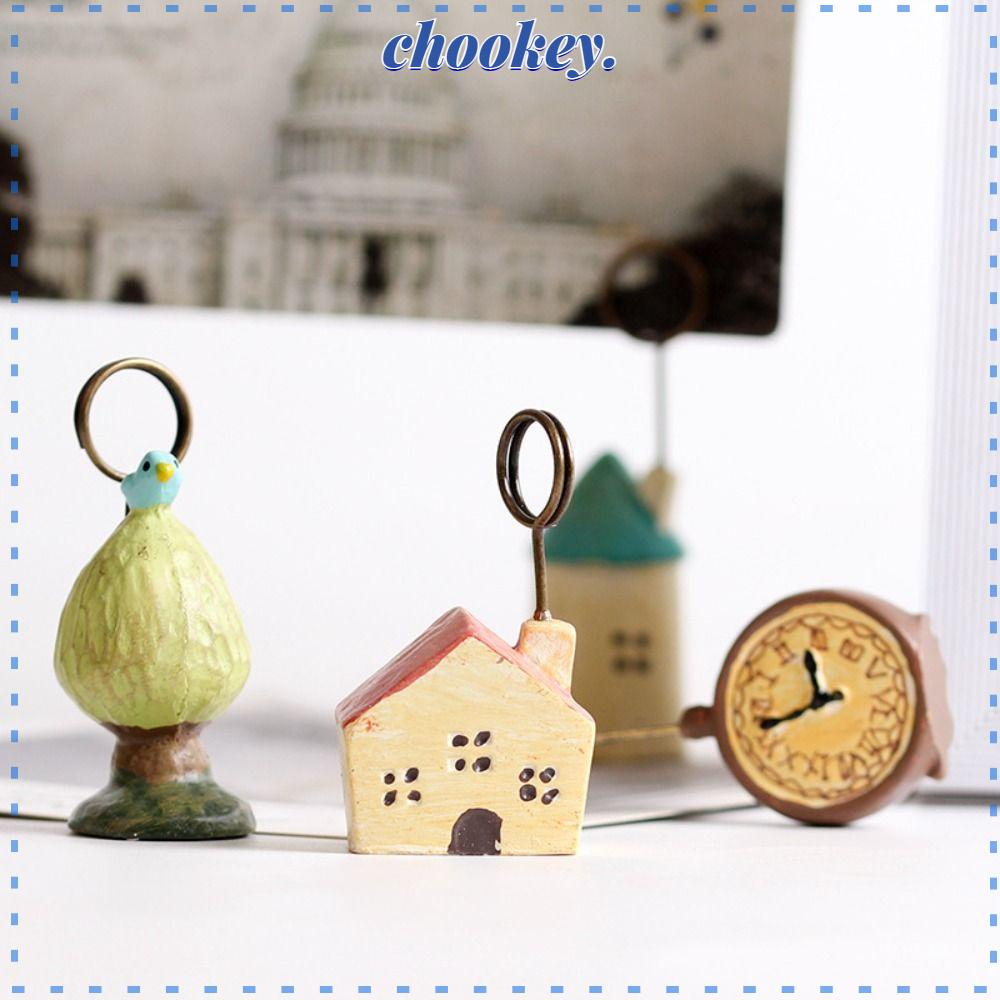 CHOOKEY Kẹp Ảnh Để Bàn Trang Trí Hình Chậu Cây Bonsai