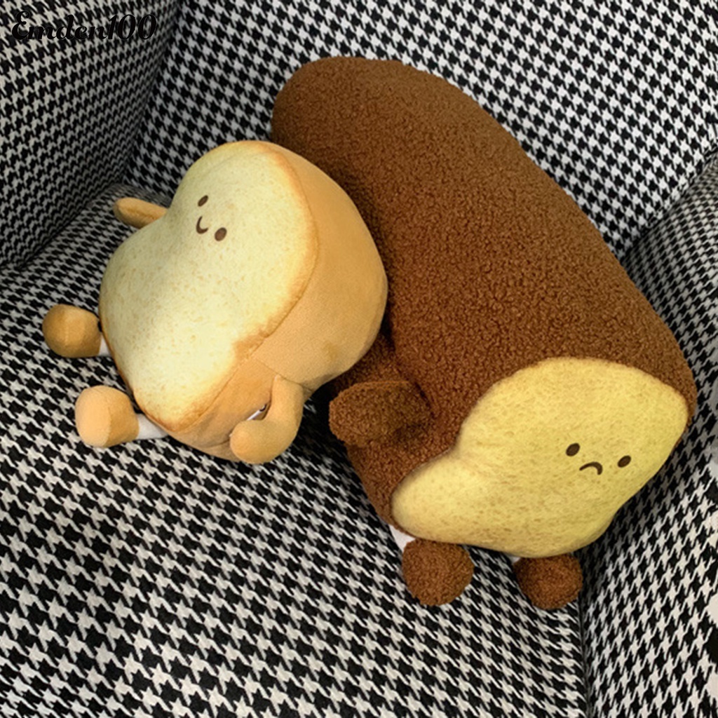 [EMDEN] Gối Ngủ Nhồi Bông Mềm Mại Hình Lát Bánh Mì Nướng Trang Trí Phòng Ngủ / Ghế