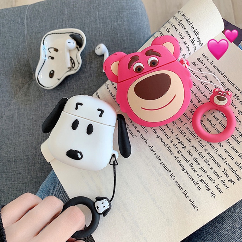 Vỏ Bảo Vệ Hộp Sạc Tai Nghe Airpods Bằng Silicon Họa Tiết Hoạt Hình Dễ Thương