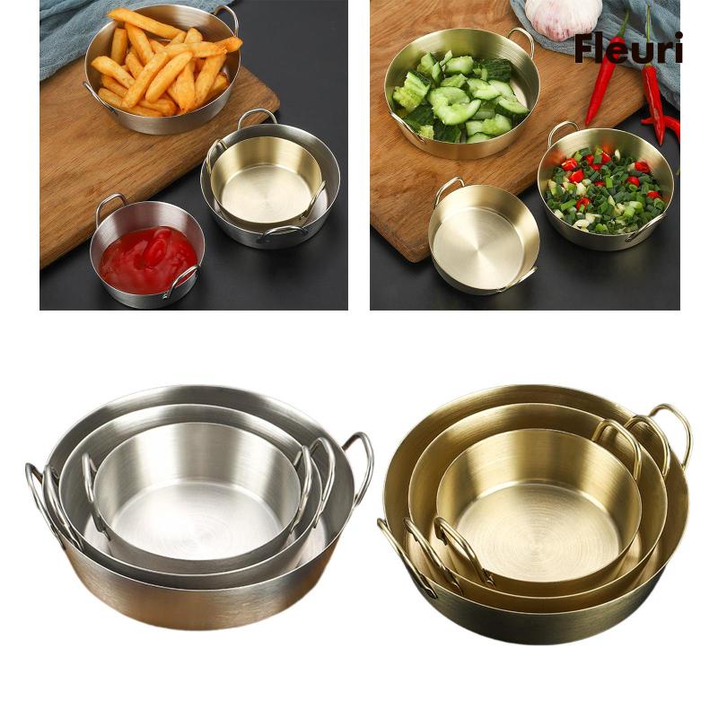 Tô Đựng Nước Sốt Bằng Thép Không Gỉ Với Tay Cầm Đôi Tiện Dụng