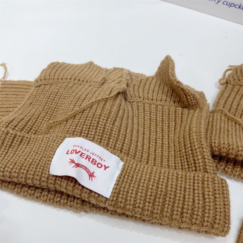 Mũ Len Hai Lớp Thiết Kế Tai Mèo / Heo Dễ Thương Phong Cách Hip hop Thời Trang