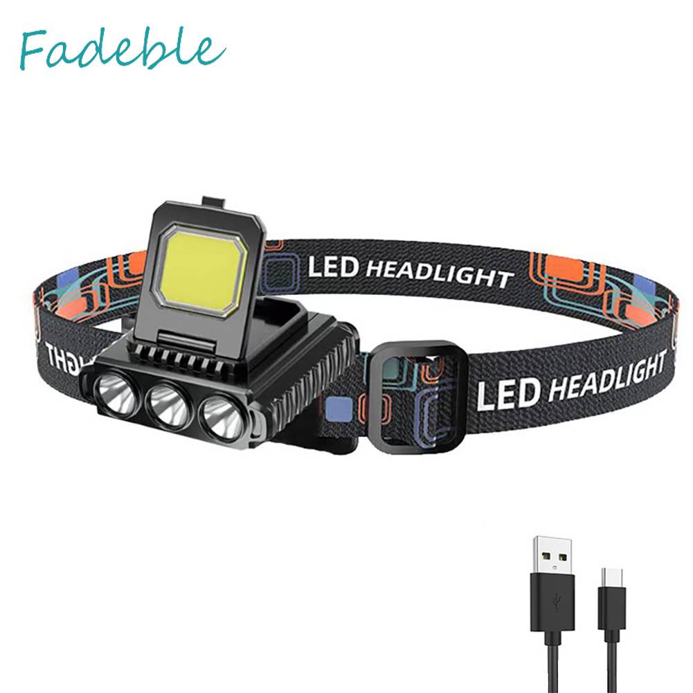 Đèn LED COB Cổng Sạc USB Kẹp Mũ Lưỡi Trai Có Thể Điều Chỉnh Cho Hoạt Động Ngoà