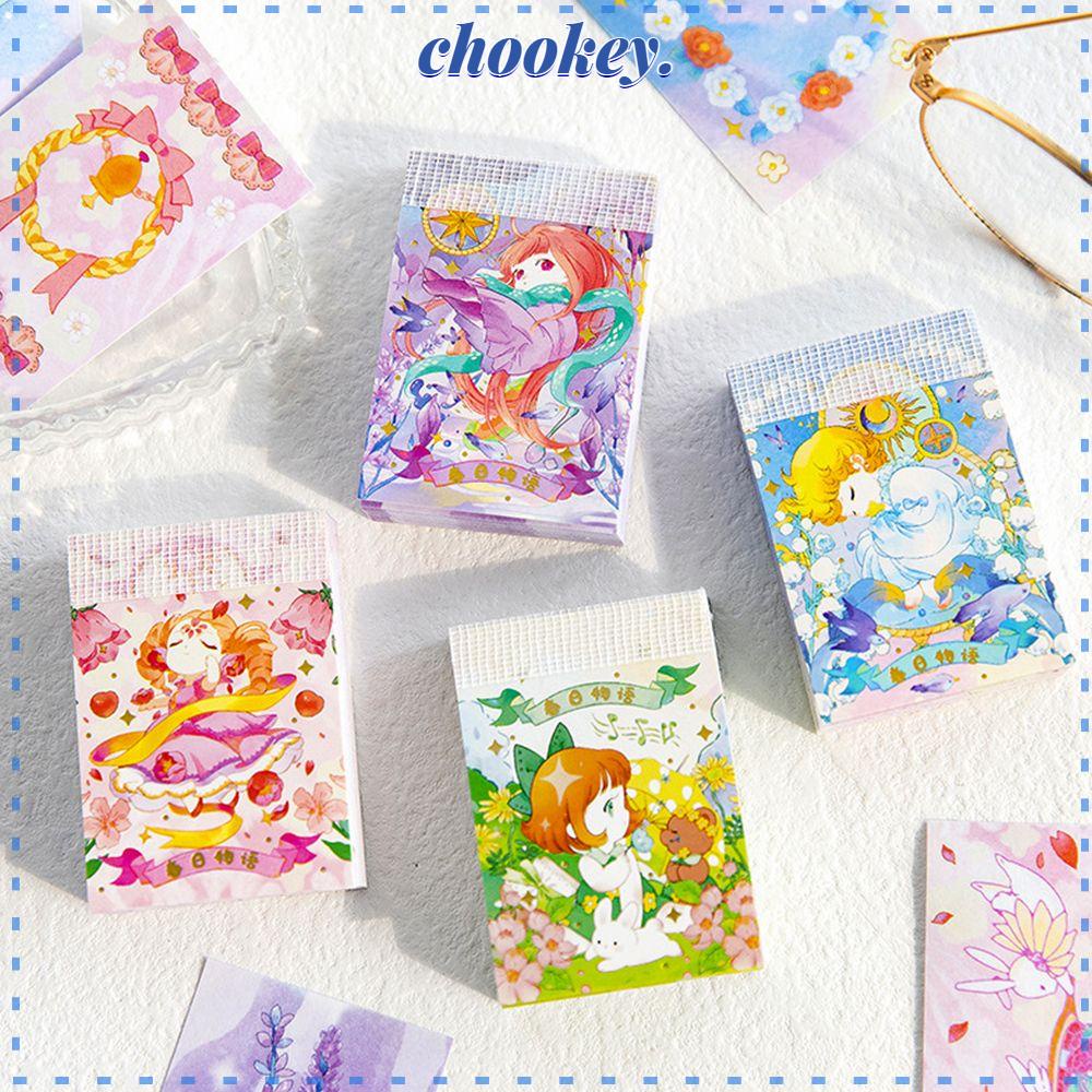 CHOOKEY Bộ 50 Tờ Sticker Dán Trang Trí Điện Thoại, Nhật Ký