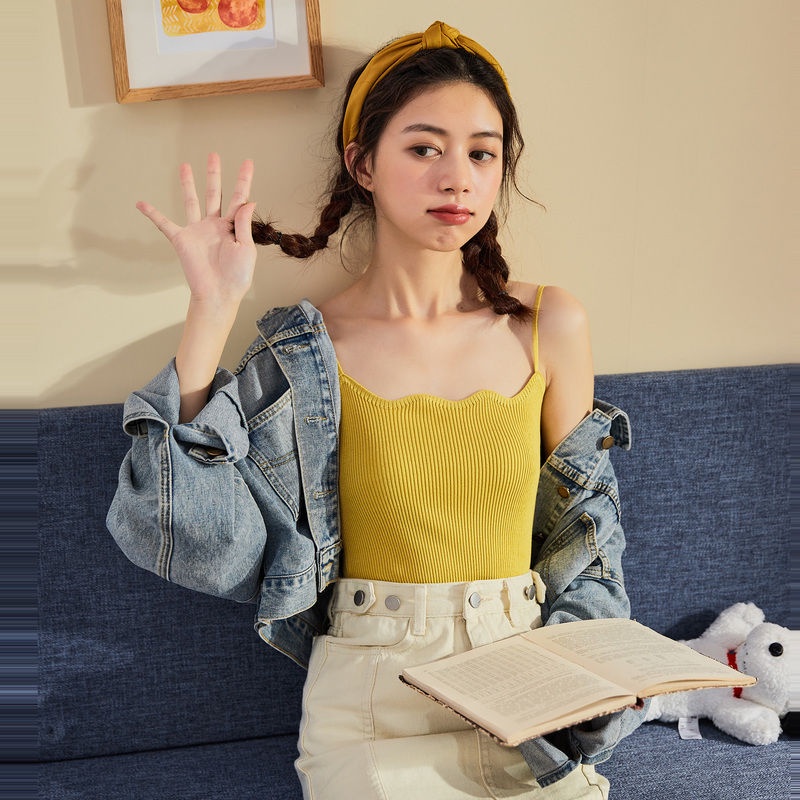 Áo Dệt Kim Hai Dây Thời Trang Mùa Hè Dành Cho Nữ